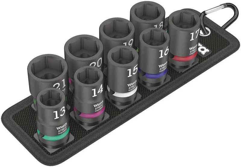 Wera Belt C Impact Socket Set – 10-Piece, 1/2-Inch Drive 1