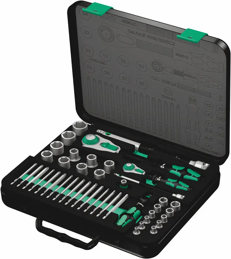 Wera Dual-Drive Zyklop Socket Set – 43-Piece (1/4" & 1/2" Drive) 1