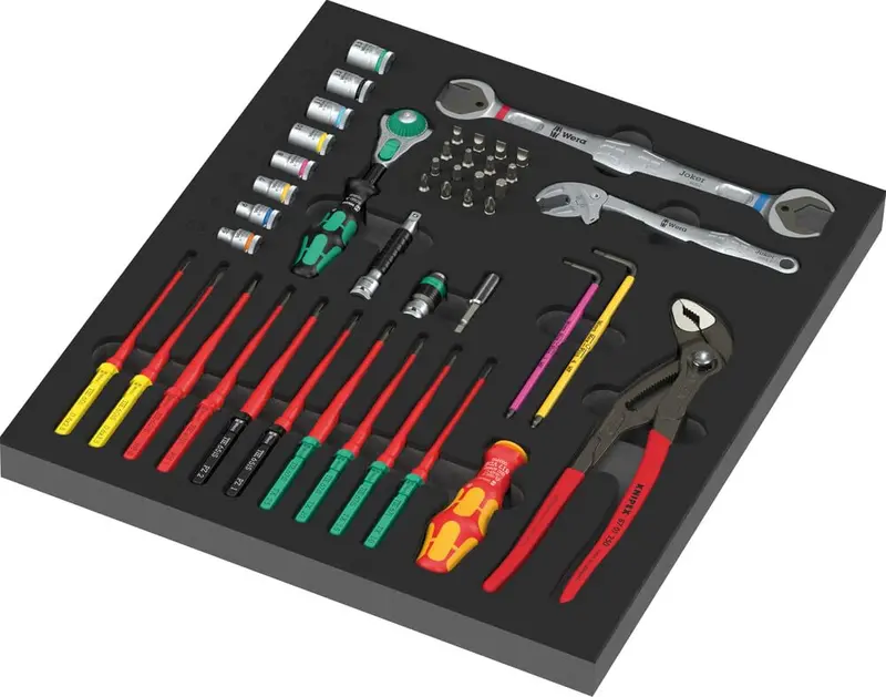 Wera Kraftform Kompakt Maintenance Set – 45-Piece Professional Tool Kit With Foam Organizer 1