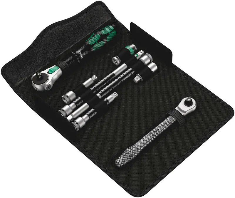 Wera Kraftform Kompakt Zyklop Ms1 Socket Set – 8-Piece, 1/4" Metal/Speed Hybrid 1