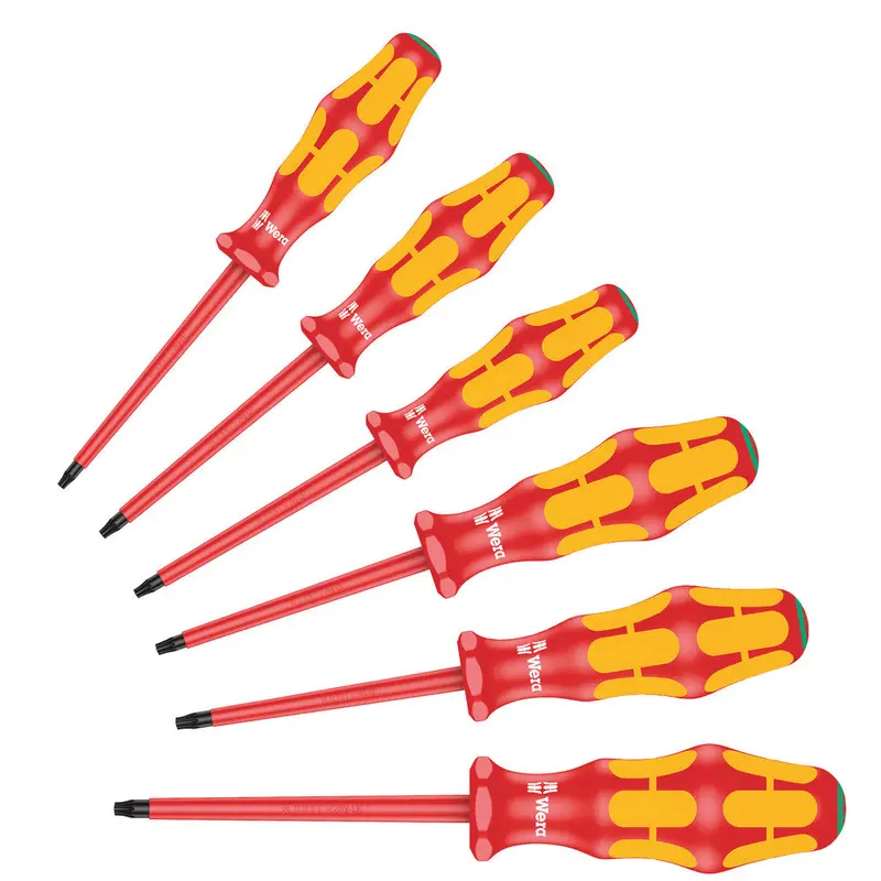 Wera Kraftform Plus Vde Torx Screwdriver Collection – 6-Piece, Precision Torx® Tips 1