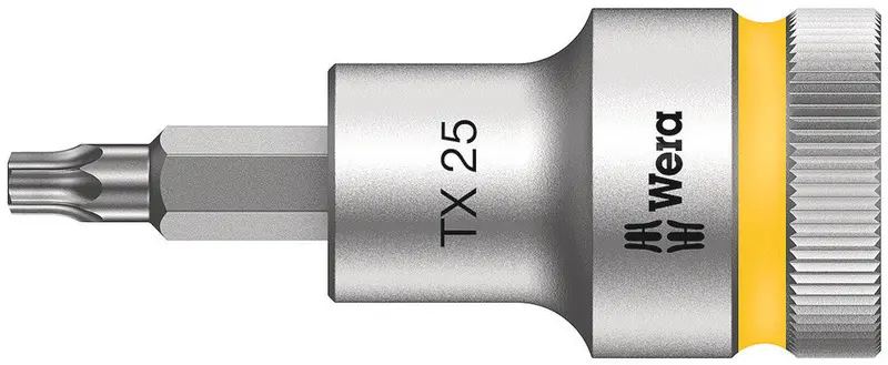 Wera Tx25 Torx Bit Socket With Zyklop Holding Function – 1/2" Drive 1