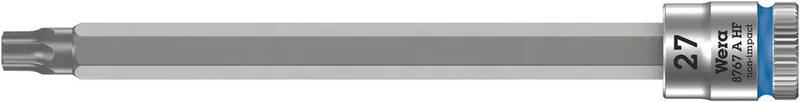 Wera Tx27 Torx Bit Socket With Zyklop Holding Function – 1/4" Drive, Extended Length 1