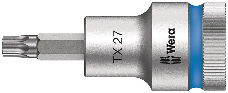 Wera Tx27 Torx Bit Socket With Zyklop Holding Technology – 1/2" Drive 1