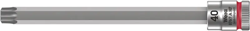 Wera Tx40 Torx Bit Socket With Zyklop Holding Function – 1/4" Drive, Extended Length 1