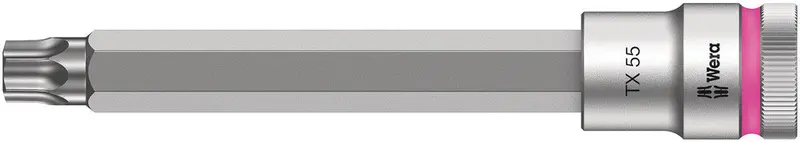 Wera Tx55 Long Torx Bit Socket With Zyklop Secure-Grip Design – 1/2" Drive 1