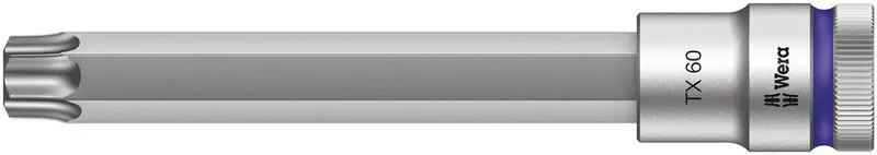Wera Tx60 Extra-Long Torx Bit Socket – Zyklop Holding Function, 1/2" Drive 1
