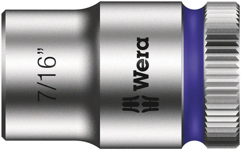 Wera Zyklop 3/8" Drive Socket – 7/16" Sae, Model 003573 1