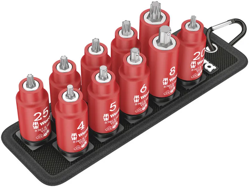 Wera Zyklop Belt-Mounted Vde Bit-Socket Kit – 11-Piece, 3/8" Drive, Portable 1