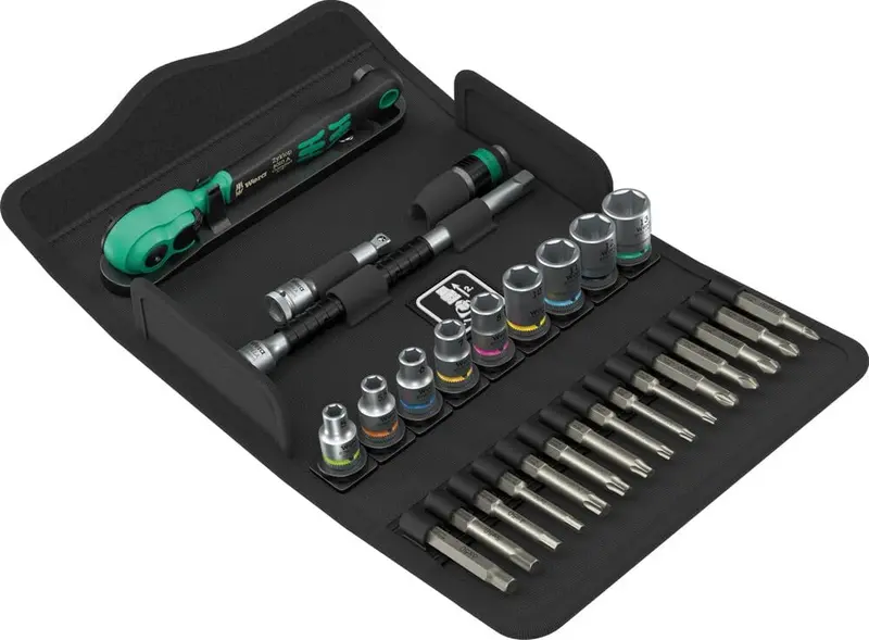 Wera Zyklop Comfort Socket Set – 28-Piece 1/4" Drive Metric Socket Kit 1