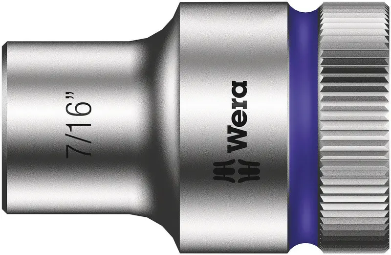 Wera Zyklop Hmc Socket – 7/16", 1/2" Drive, Enhanced Grip & Torque Transfer 1