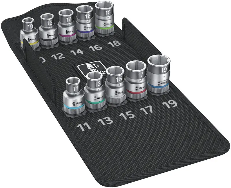 Wera Zyklop Hmc Socket Set – 10-Piece, 1/2" Drive, Model 8790 Hmc Hf 1 1