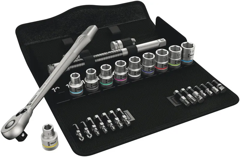 Wera Zyklop Metal Socket Set – 28-Piece, 1/2" Drive With Switch Lever 1