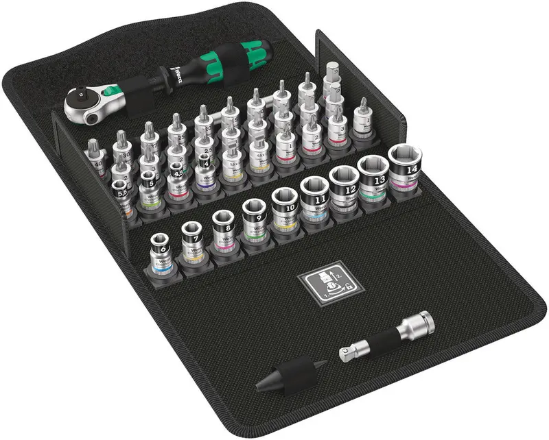 Wera Zyklop Speed Socket Set – 42-Piece, 1/4" Drive All-In Kit 1