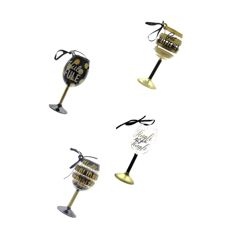 Wine Glass–Shaped Christmas Tree Ornaments 1