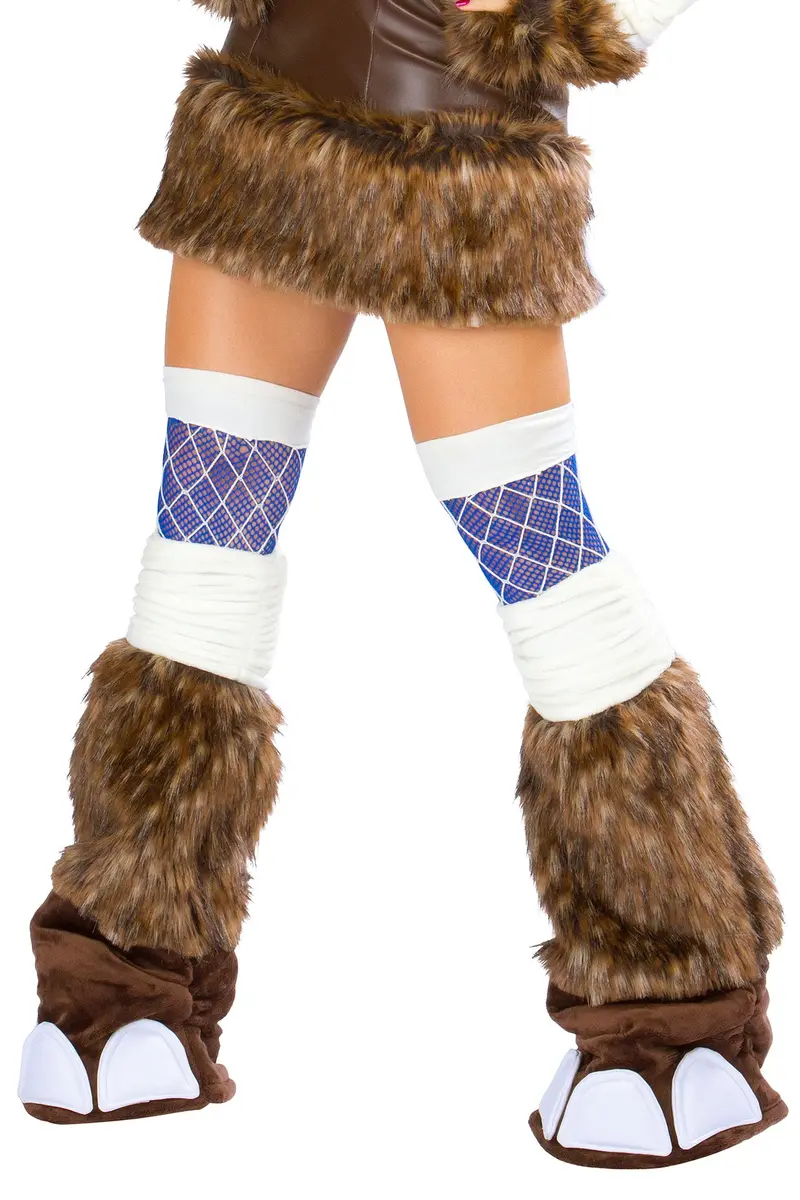Woolly Mammoth Print Knit Leg Warmers 1