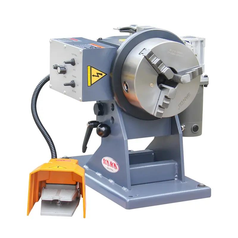 Wp-110T Welding Positioner – Rotating Turntable With 3-Jaw Self-Centering Chuck For Tube Welding 1