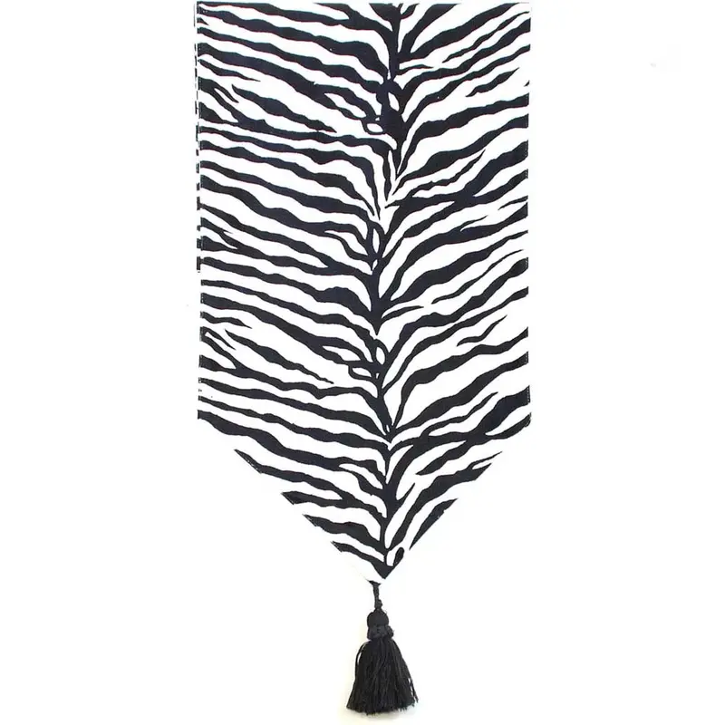 Zebra Print Table Runner For Modern Dining 1