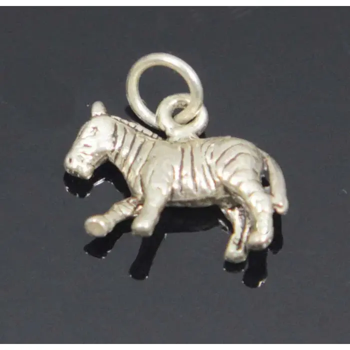 Zebra-Themed Sterling Silver Charm 1