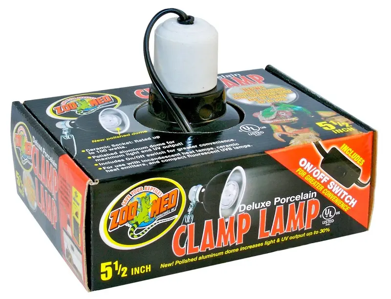Zoo Med 5.5-Inch Deluxe Porcelain Clamp Lamp – Heavy-Duty Fixture 1