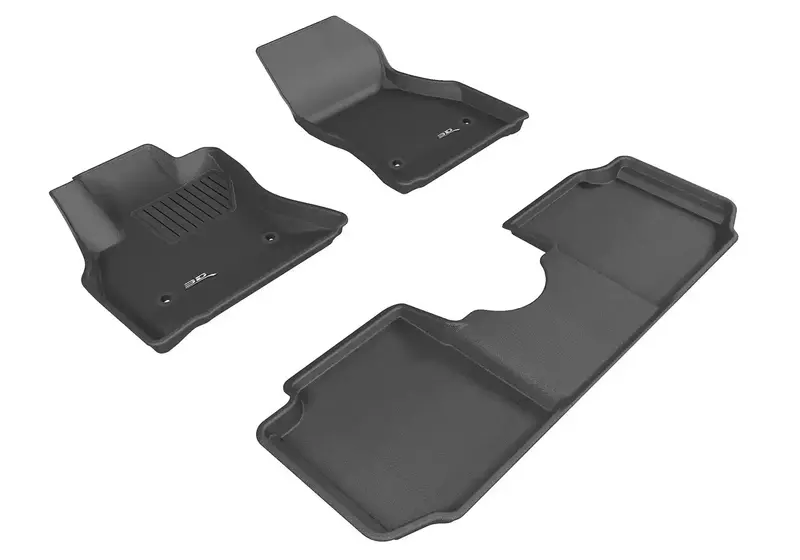 3D Maxpider Kagu Premium Floor Liners – Black, 3-Piece Set (Front + Rear) For Select Vehicles 1