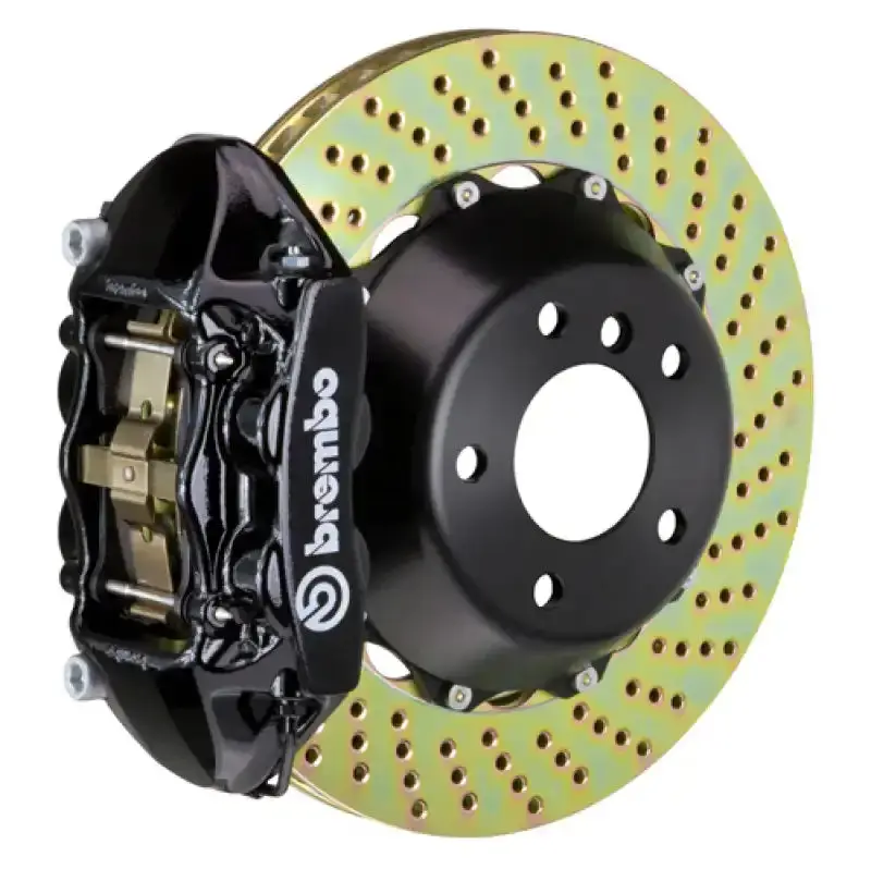 Brembo Rear Gt Bbk For 2008–2014 Dodge Challenger Srt8 — 380X28Mm Drilled Two-Piece Rotors & 4-Piston Cast Calipers (Black Finish) 1
