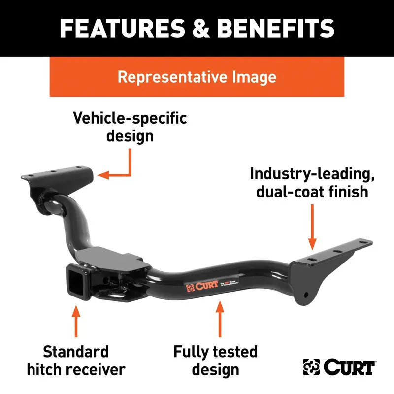 Curt Class Iv Trailer Hitch – 2-Inch Receiver For Select Dodge, Ram, And Ford Trucks (Drilling Required) 1
