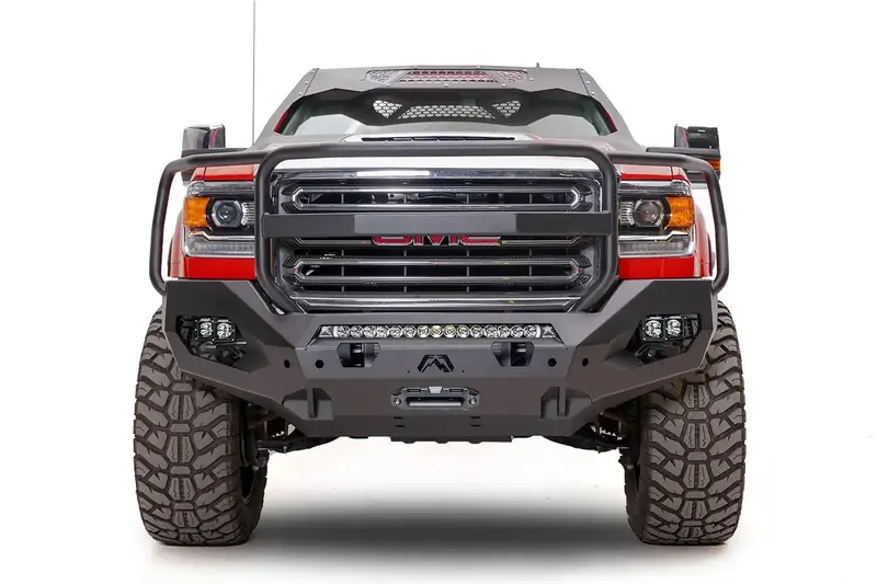 Fab Fours Matrix Front Bumper – Two-Stage Black Powder-Coated Grille Guard For Gm Trucks 1