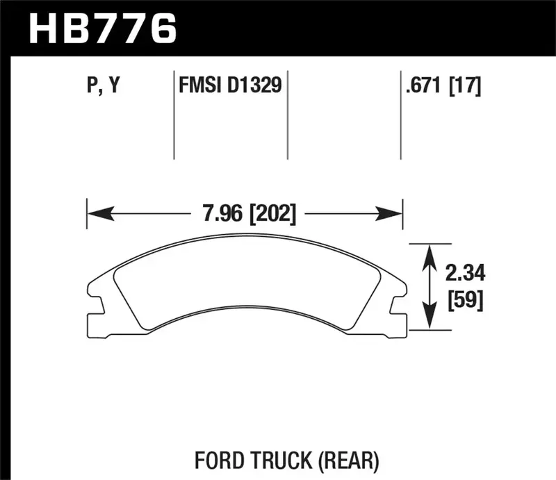 Hawk Performance Hb776P.671 Superduty Brake Pads – 0.671-Inch Thickness 1
