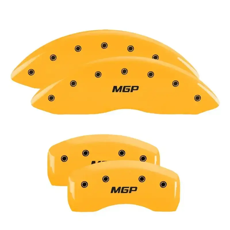 Mgp 4 Caliper Covers Engraved Front & Rear Mgp Yellow Finish Black Char 2006 Toyota Sienna 1