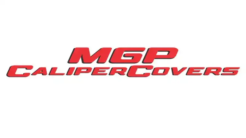 Mgp Engraved 4-Piston Caliper Covers — Front & Rear, Black Finish With Silver Accent — Fits 2017 Chrysler Pacifica 1