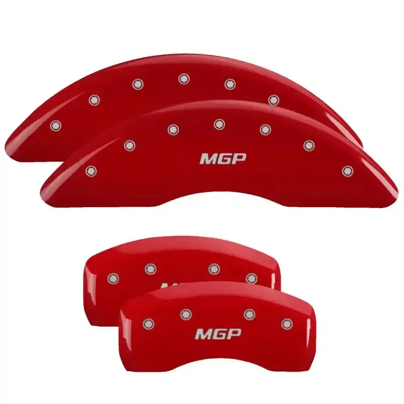 Mgp Engraved Caliper Covers – Acura-Specific, Front & Rear, Red Finish With Silver Accent 1