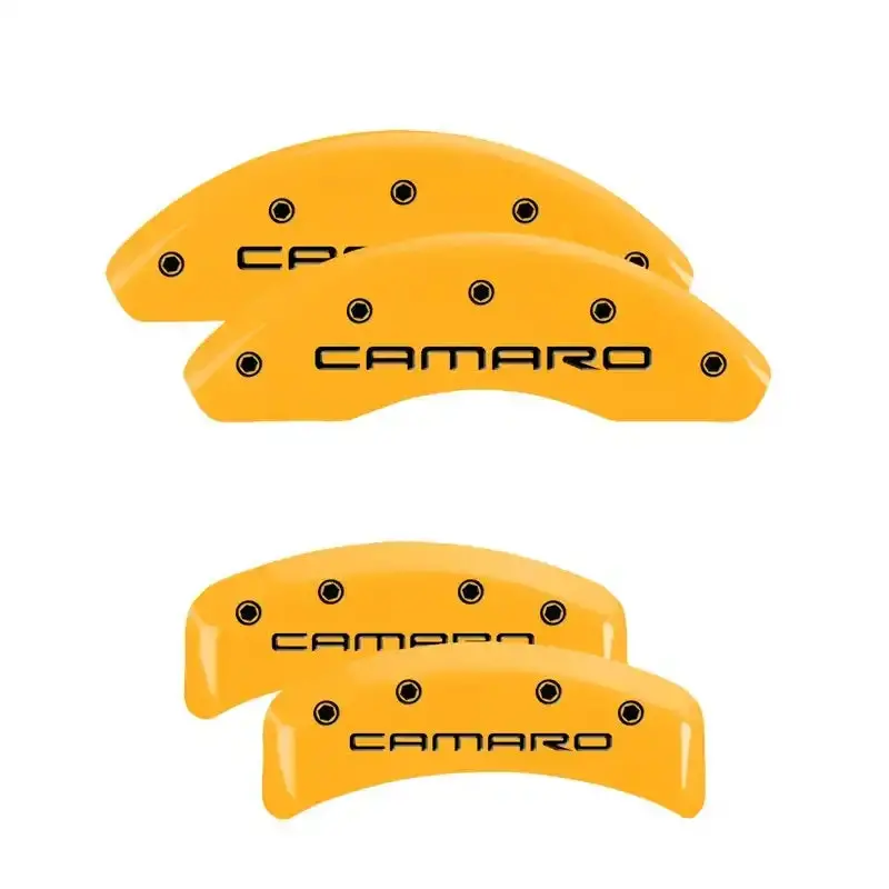 Mgp Engraved Caliper Covers – Front And Rear Set With Red Stripes For Dodge Challenger 1