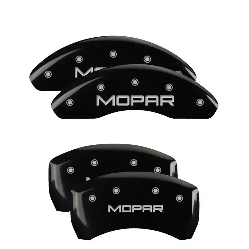 Mgp Engraved Caliper Covers – Front & Rear, Black Finish With Silver Accent (Silverado/Ss Style) 1