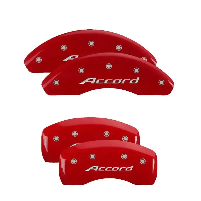 Mgp Engraved Red Powder-Coated Caliper Covers For Honda Accord 1