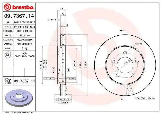 Premium Replacement Disc Brake Rotor – Oe-Spec Cast Iron Construction 1