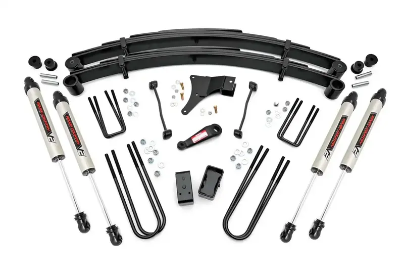 Rough Country 49470 4-Inch Suspension Lift Kit – Includes V2 Monotube Shocks And Full Hardware 1