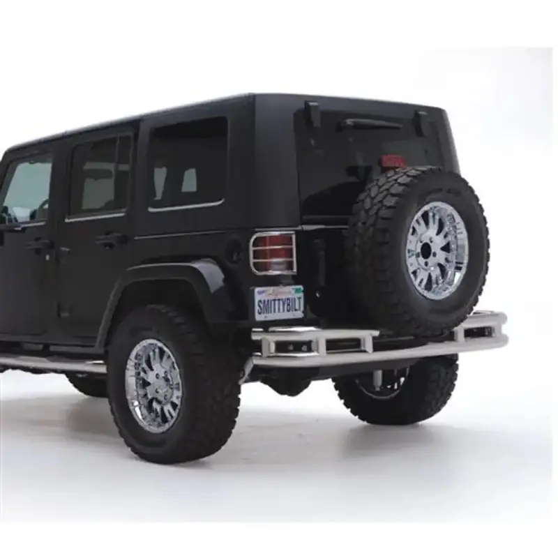 Smittybilt Rb01-T - Tubular Bumper Rear W/Out Hitch Black Textured 1